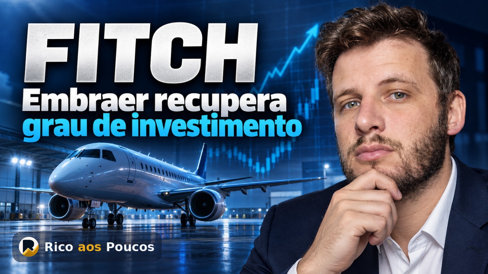 Fitch eleva rating da Embraer para BBB — o que muda para as ações EMBR3?