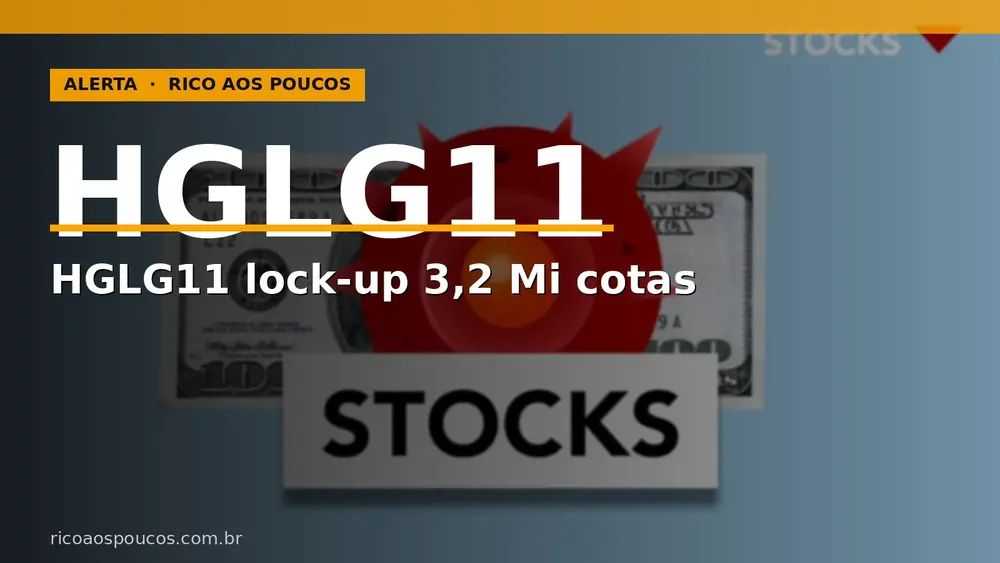 HGLG11: lock-up da 11ª emissão libera 3,2 Mi de cotas amanhã