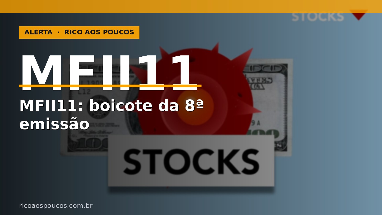 MFII11: a 8ª emissão do MCEM11 captou só 8,9% e nenhuma pessoa física entrou