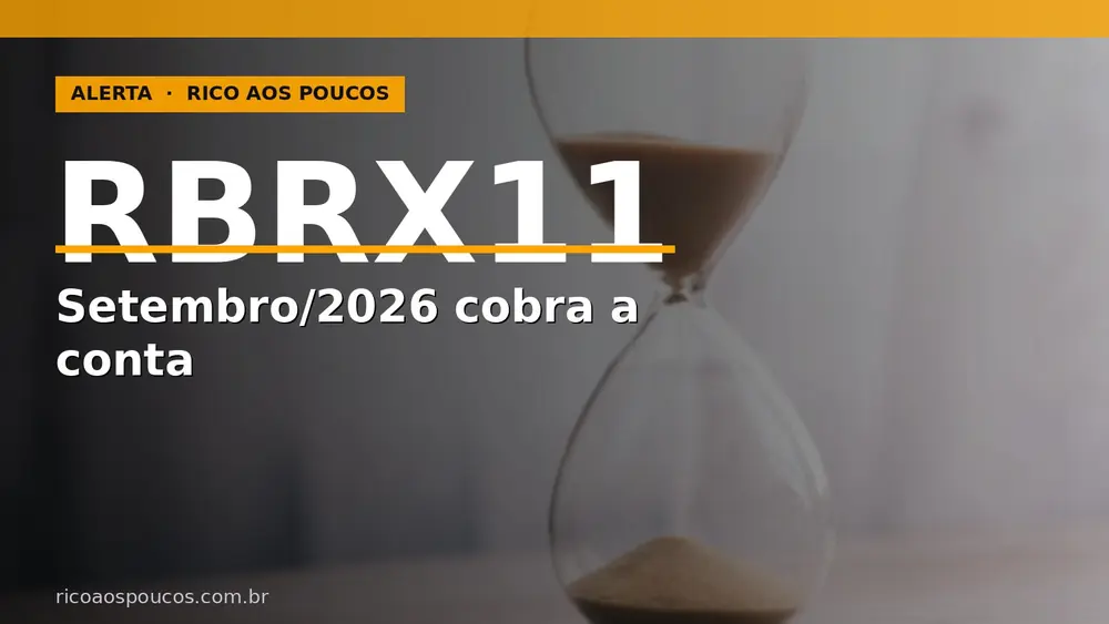 RBRX11 — desconto duplo de 15% e o relógio de setembro/2026 do Pátria Real Estate