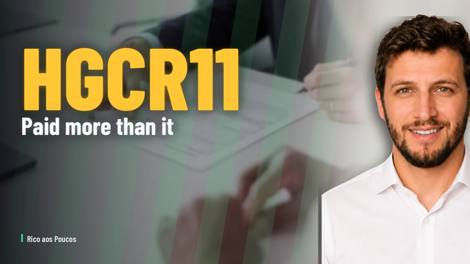 HGCR11 paid more than it generated in 1Q26 — and the P/VP 0,97 does not justify entry to discounted pairs