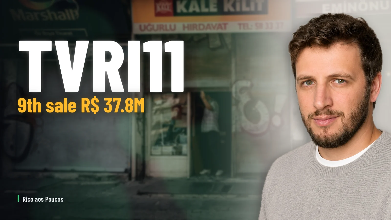 TVRI11: Tivio's 9th Property Sale Fetched R$ 37.8M — and the Unit Price Didn't Budge